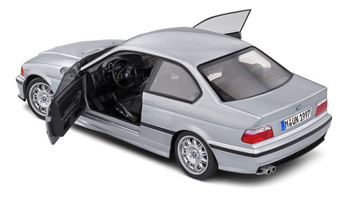 Miniatura Carro Bmw E36 M3 Coupé 1990 1:18 Solido Cinza