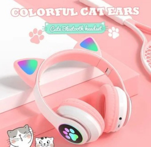 Audífonos Cat Con Bluetooth, Led  997 17 64 04