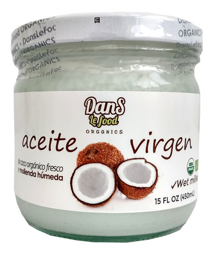 Aceite De Coco Virgen Orgánico  450 Ml Dans Le Food