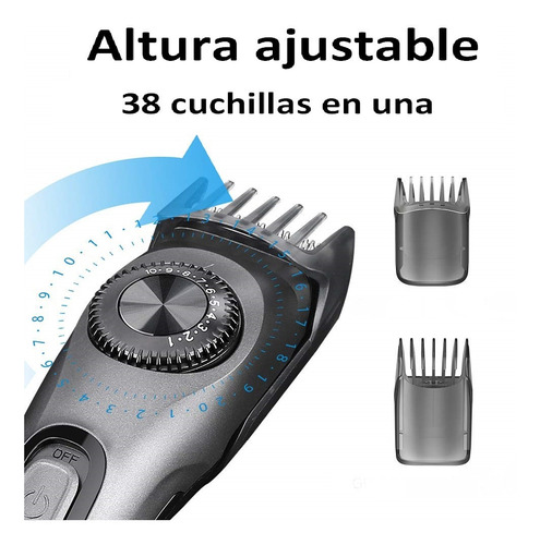 Imagen 8 de 10 de Afeitadora Rasuradora Portatil Dial De 19 Ajustes Integrado