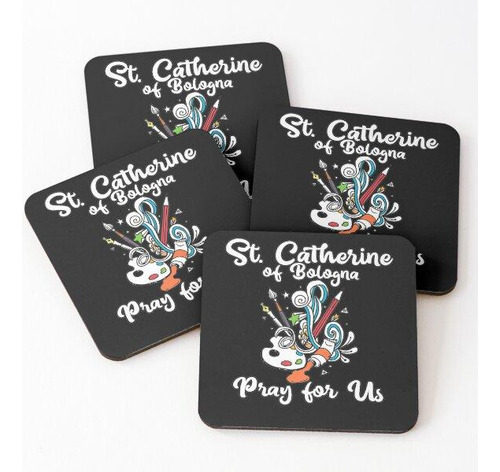 Set Posavasos Santa Catalina De Bolonia Patrona De Los Artis