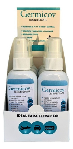 Desinfectante C/atomizador 60ml Practico Exhibidor C/10 Pz