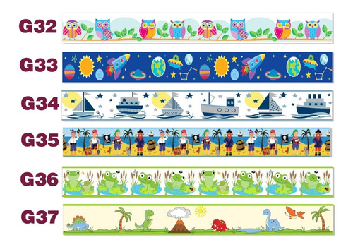 Mod-4 Guardas Infantiles Autoadhesivas Decora Pared X 10mts