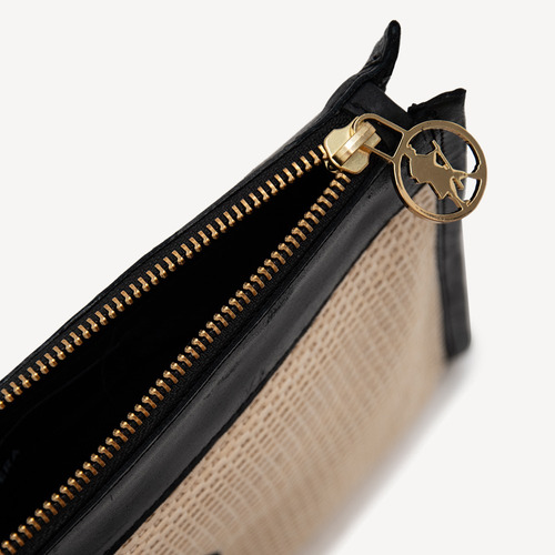 Clutch Marsella Rafia Negro