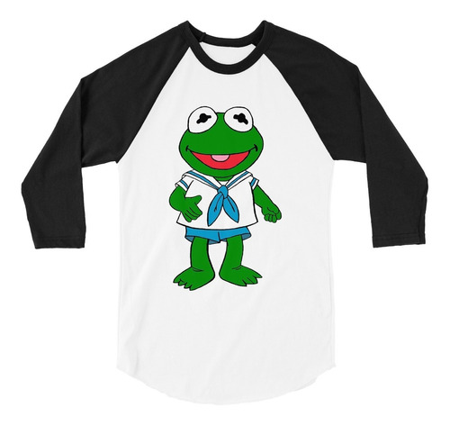 Playera Raglan 3/4 Baby Rene Kermit Muppets Retro