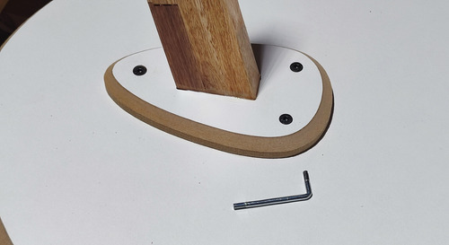 Mesa Comedor Púa Gota Diseño Escandinava Nordica Blanco Marrón