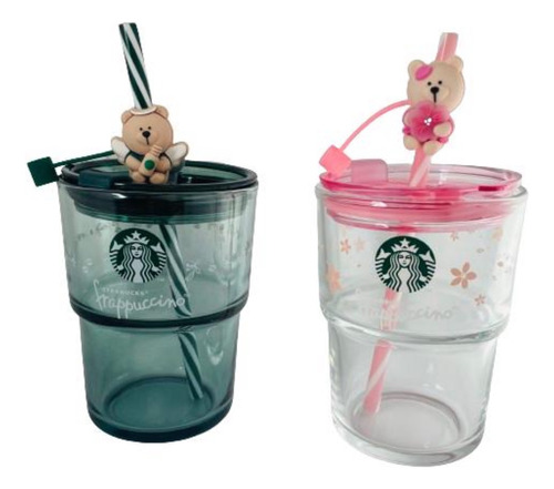 Vaso Frappe Starbucks Kawaii C/ Accesorios