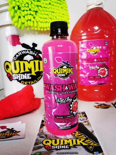 Imagen 1 de 4 de Shampoo Con Cera Quimik Shine 500ml - Carcareshop