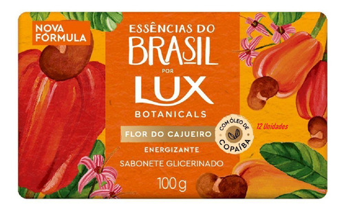 12 Sabonete Em Barra Glicerinado Flor De Cajueiro  Lux 100g