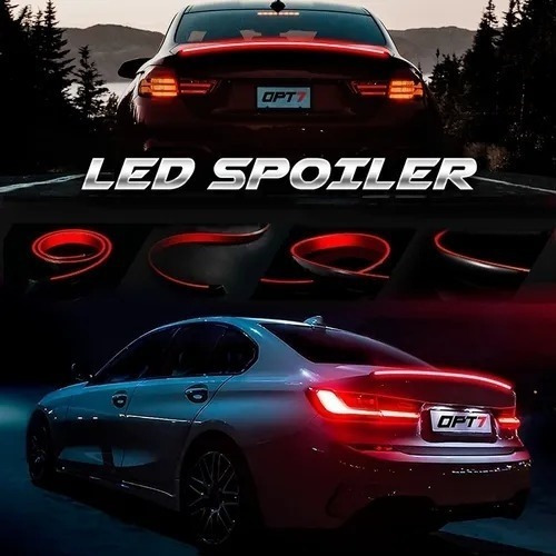 Spoiler Aleron Led Universal Fibra De Carbono
