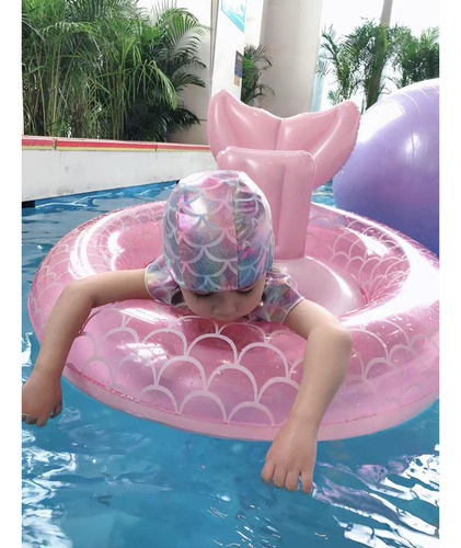 K Flotador De Piscina Mermaid For Bebés Con Asiento Y Asa