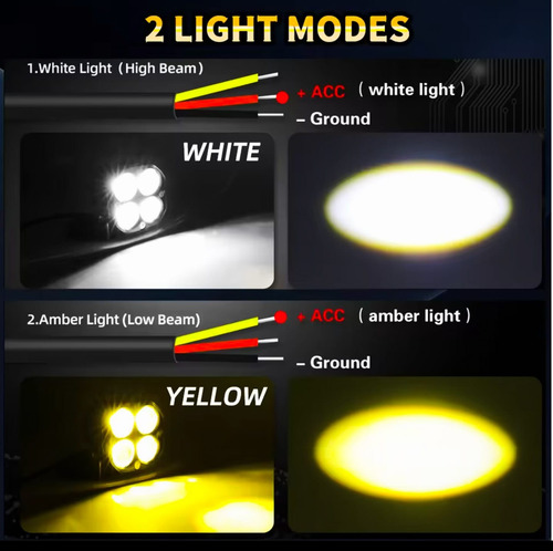 X 2 Focos 40w Faenero Led Duo Color Faenero Alta Iluminacion