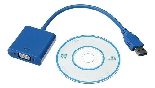 Adaptador Conversor Usb 3.0 A Vga Color Azul