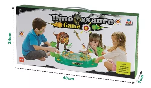 Jogo Tabuleiro Infantil Dinossauro Game Dino Tiro Ao Alvo