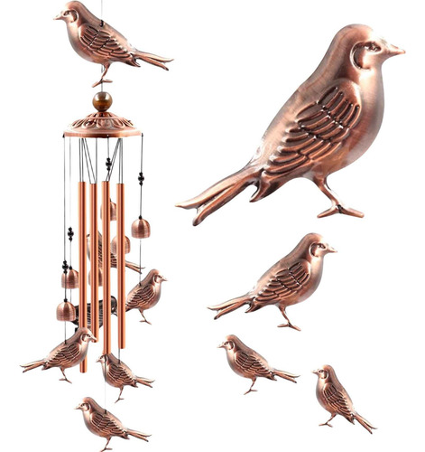 Al Aire Libre Pájaros Tubo De Aluminio Carillón De Viento