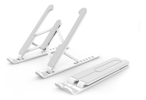 Suporte Para Notebook E Tablet Articulado Ajustável De Mesa Cor Branco