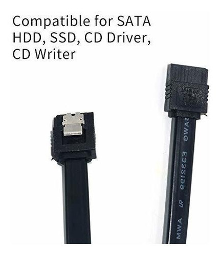 3 Cable Sata 6.0 Gbps Cierre 7 Pin Dama Dato Para Hdd Ssd