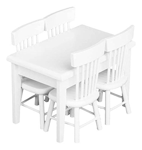 Mesa De Comedor En Miniatura Y Silla Set Para Casa De Muñeca