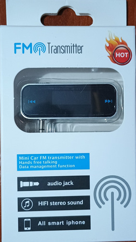 Transmisor Radio Fm Carro Auxiliar 3,5mm, Mp3 Pc, Celular 