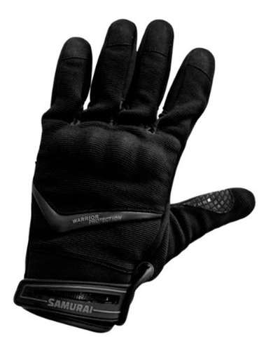 Guantes Moto Samurai Warrior Tessen Negro Cortos Argenmotos