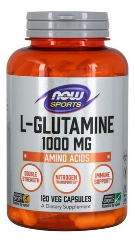 Now L-glutamina 1000 Mg X 120 Capsulas Veg Sabor Sin Sabor