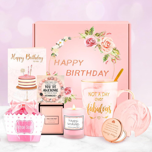 Regalo De Cumpleaños Para Ella, Cesta Feliz Cumpleaños