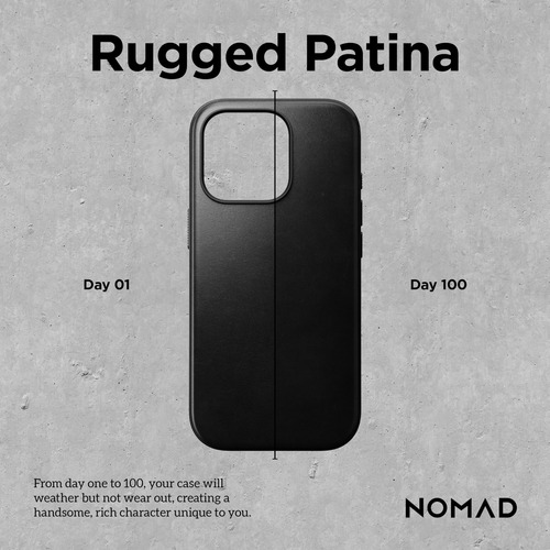 Capa Em Pele Para iPhone 16 Pro Nomad Modern Black