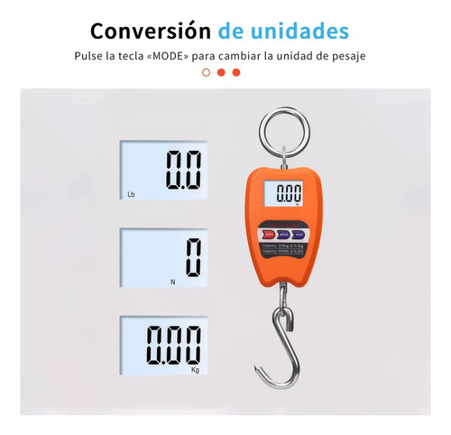 Báscula Balanza Colgante Gancho Digital Lcd Portátil 200kg