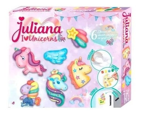 Juliana Unicorns Set Diseña Tu Imán Unicornio En Yeso 