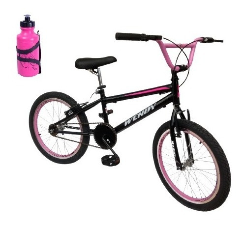 Bicicleta Cross Bmx Aro 20 Menina Wendy Bike Garrafa Brinde