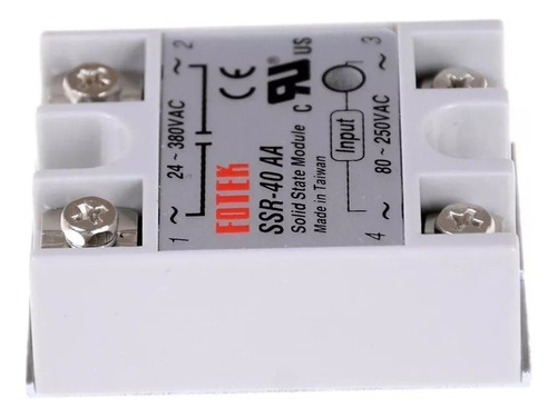 Relé Estado Sólido Ssr40da Ó Ssr40aa + Disipador Enfriador