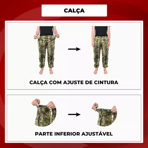 Roupa Camuflada Ghillie Sniper 3d ( Calça + Jaqueta) Gg E Xg