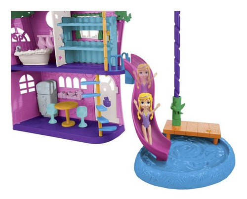 Boneca Polly Pocket Casa Do Lago Da Polly Com Acessórios