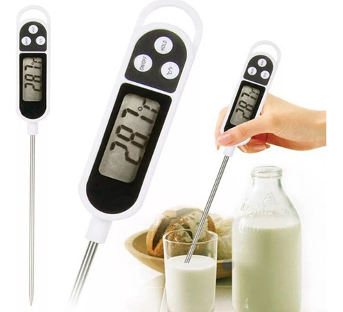 Termómetro Digital De Cocina Para Alimentos, Pantalla Lcd