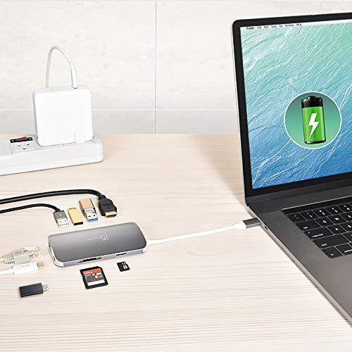 Adaptador J5create Usb C Hub, Multimonitor, 10 En 1, Puerto