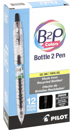 Bolígrafo De Gel Pilot B2p Colors, Recargable, Retráctil, Pa