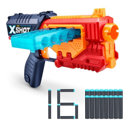 Pistola De Dardos Con Cargador X-shot Quick Slide 16 Dardos