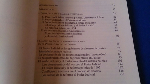Poder Judicial Cambio Institucional En Jalisco Reforma 1997 (Usado)