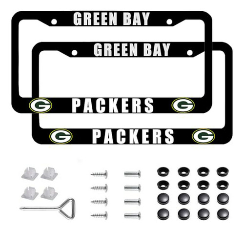 Portaplacas De Aluminio Para Green Bay Packers (juego De 2)