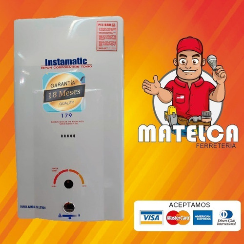 Calefon Instamatic 26 Litros Incluye Kit De Instalación