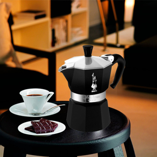 Cafetera italiana Bialetti Moka Express para 6 tazas, color negro