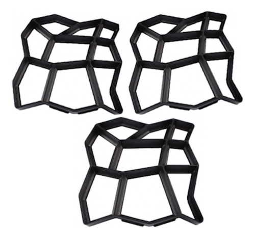 Pack De 3 Moldes P/piso Cemento 50x50cm, Adoquines Para Piso