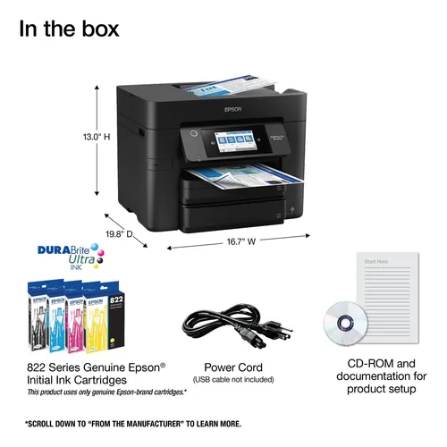 Impresora Epson Workforce Pro Wf-4830 Inalámbrica Multifunci