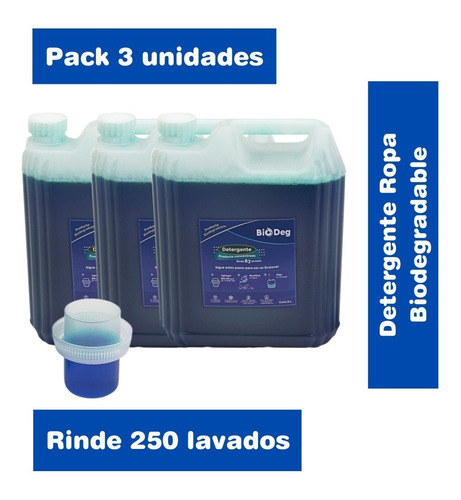 Pack 3 Detergentes 5l Biodegradables Biodeg