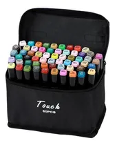 Comprar Marcadores De Alcohol 60 Colores Punta De Pincel Doble Punta