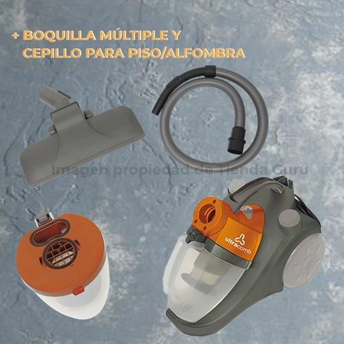 Imagen 6 de 9 de Aspiradora Ultracomb 1600w S/bolsa Filtro Hepa 1.5lts As4220