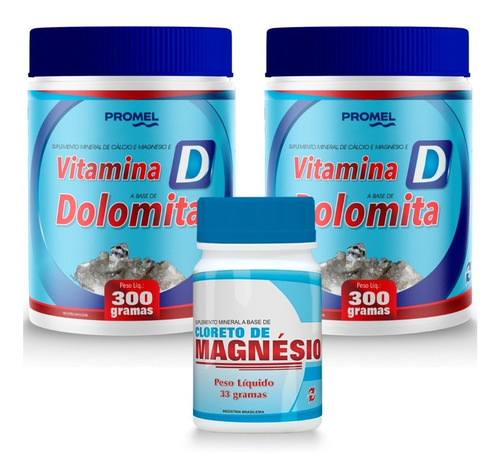 Imagem 2 de 5 de 2 Dolomita E Vit. D 300 Gr + Brinde 1 Cloreto Magnésio 33 Gr