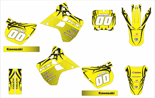 Kit Adesivos Moto Cross Trilha Kawasaki Kx 250 1990 1991