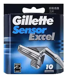 Lâminas Para Barbear Gillette Sensor Excel - Pacote De 10