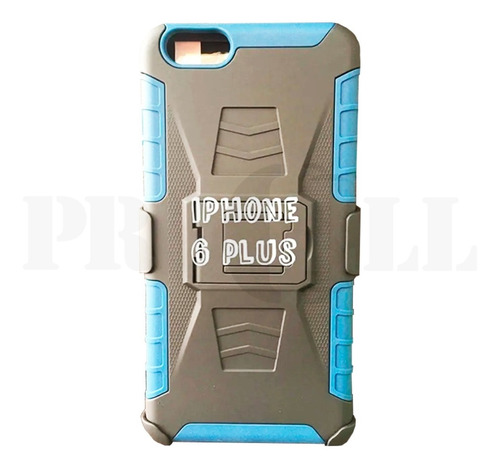 Funda Combo Uso Rudo Ip 6 Plus/6s Plus Negro Con Azul